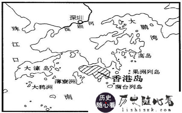 南京条约通商口岸示意图