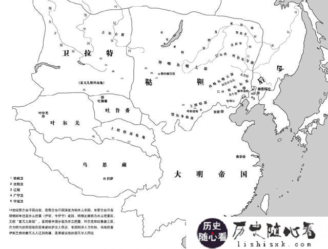 明朝地图：明朝的疆域扩张图