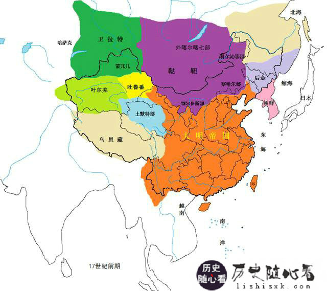 明朝地图：明朝的疆域扩张图