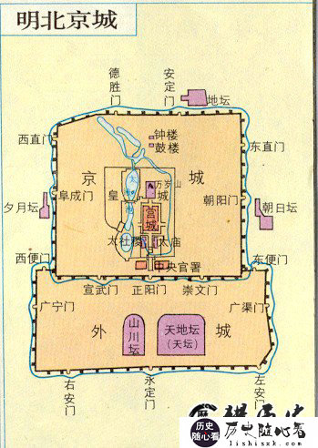 明朝地图：明北京城