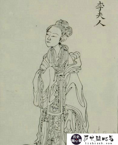汉武帝的妃嫔之一李夫人画像
