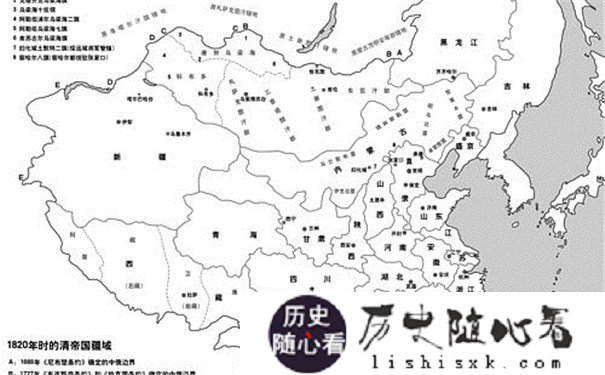 大小和卓叛乱被平定之后清朝疆域图