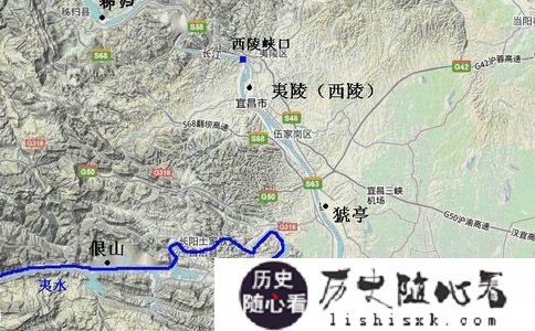 刘备伐吴的路线图