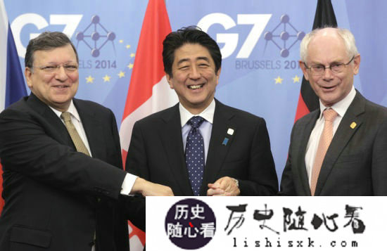 英法德三国不敢得罪中国 安倍G7闹出天大笑话！_安倍