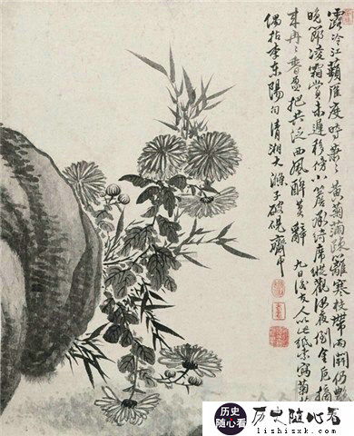 石涛花鸟画图片
