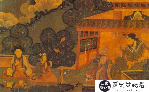 金城公主照镜图