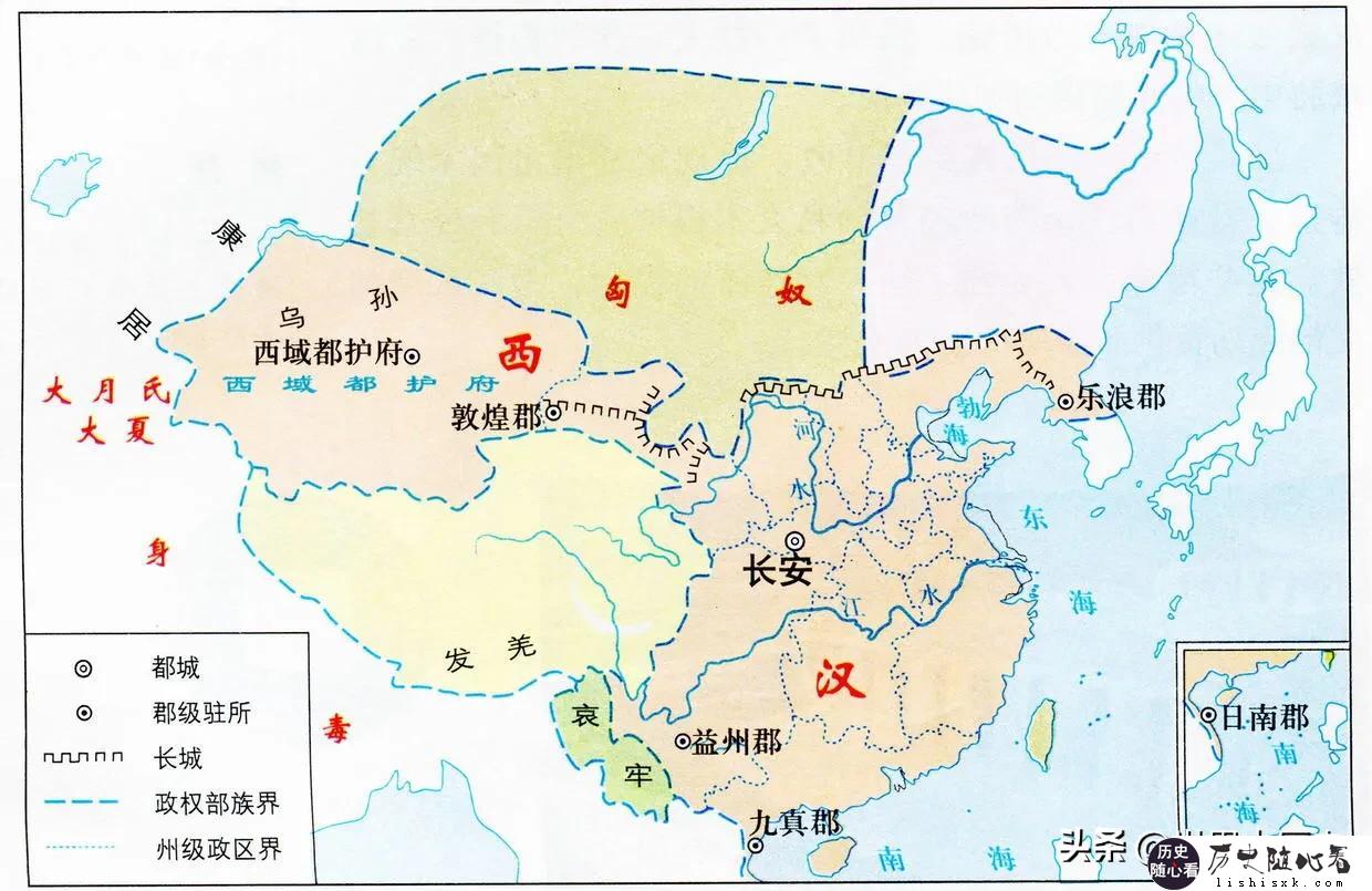 西汉时期，西域诸国的户口和兵力排名