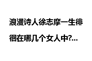 浪漫诗人徐志摩一生徘徊在哪几个女人中?