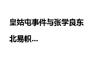 皇姑屯事件与张学良东北易帜