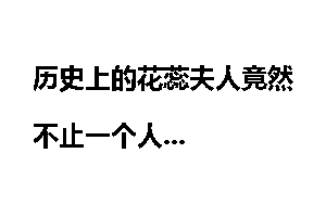 历史上的花蕊夫人竟然不止一个人