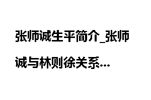 张师诚生平简介_张师诚与林则徐关系