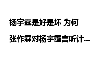 杨宇霆是好是坏 为何张作霖对杨宇霆言听计从