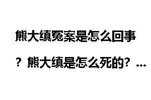 熊大缜冤案是怎么回事？熊大缜是怎么死的？