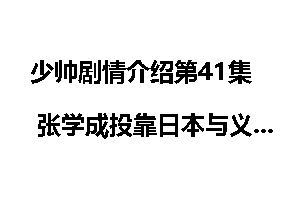 少帅剧情介绍第41集 张学成投靠日本与义勇军对抗