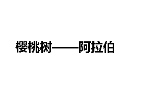 樱桃树——阿拉伯